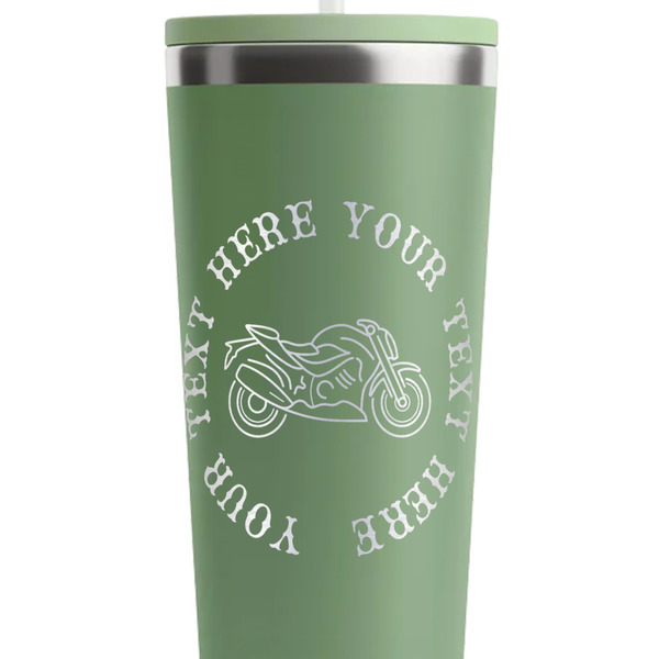 Motorcycle Light Green RTIC Everyday Tumbler - 28 oz. - Close Up