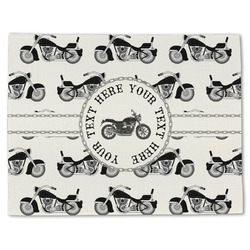 Motorcycle Single-Sided Linen Placemat - Single w/ Name or Text