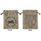 Motorcycle Medium Burlap Gift Bag - Front & Back (Personalized)