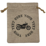 Motorcycle Burlap Gift Bag (Personalized)