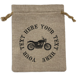 Motorcycle Burlap Gift Bag (Personalized)