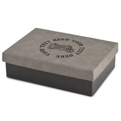 Motorcycle Gift Boxes w/ Engraved Leather Lid (Personalized)