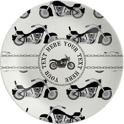 Motorcycle Melamine Salad Plate - 8" (Personalized)
