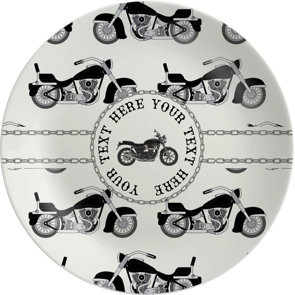 Custom Motorcycle Melamine Salad Plate - 8" (Personalized)