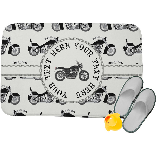 Custom Motorcycle Memory Foam Bath Mat (Personalized)