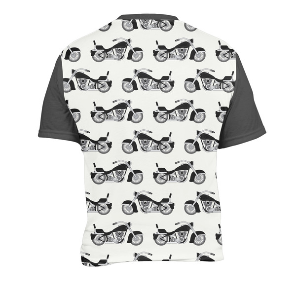 Motorcycle Men's Crew Neck T Shirt Medium - Back