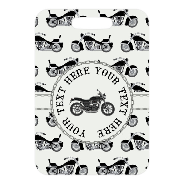 Motorcycle Metal Luggage Tag - Front Without Strap