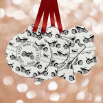 Motorcycle Metal Ornaments - Double Sided w/ Name or Text