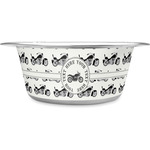 Motorcycle Stainless Steel Dog Bowl (Personalized)