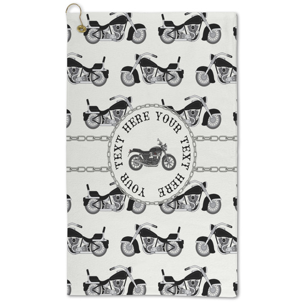 Custom Motorcycle Microfiber Golf Towel - Large (Personalized)