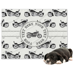 Motorcycle Dog Blanket - Large (Personalized)