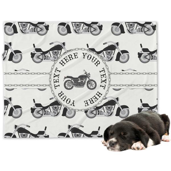 Custom Motorcycle Dog Blanket (Personalized)