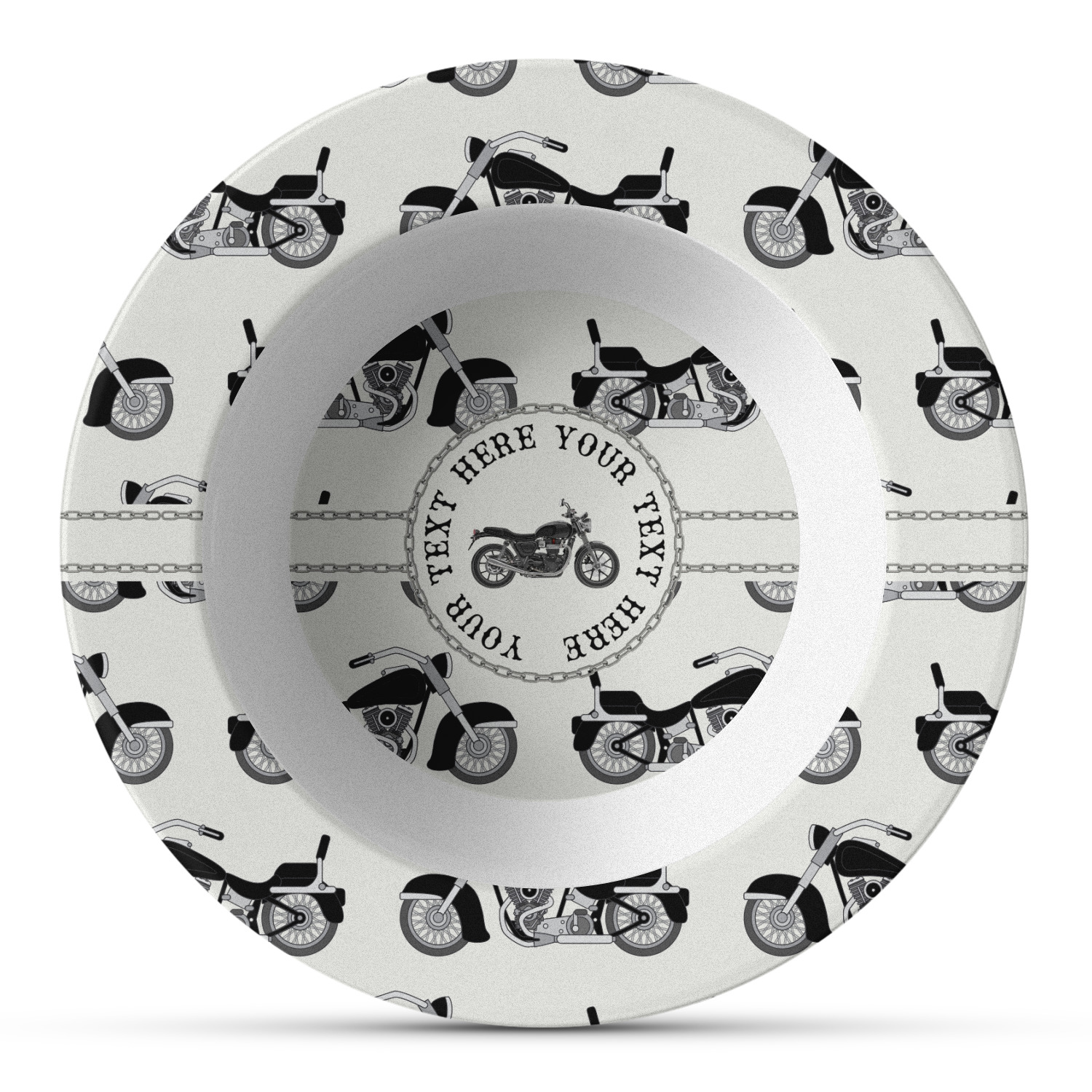 Motorcycle Plastic Bowl Microwave Safe Composite Polymer