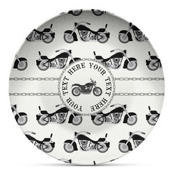 Motorcycle Microwave Safe Plastic Plate - Composite Polymer (Personalized)