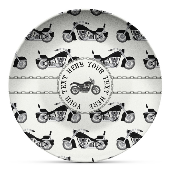 Custom Motorcycle Microwave Safe Plastic Plate - Composite Polymer (Personalized)
