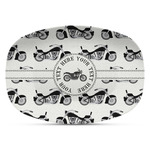 Motorcycle Plastic Platter - Microwave & Oven Safe Composite Polymer (Personalized)