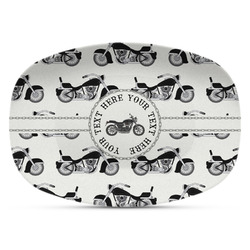 Motorcycle Plastic Platter - Microwave & Oven Safe Composite Polymer (Personalized)