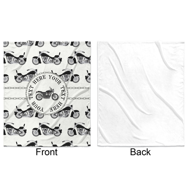 Motorcycle Minky Blanket - 50"x60" - Single Sided - Front & Back