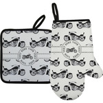 Motorcycle Oven Mitt & Pot Holder Set w/ Name or Text