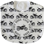 Motorcycle Velour Baby Bib w/ Name or Text