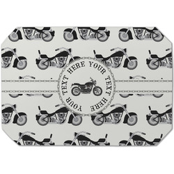 Motorcycle Dining Table Mat - Octagon (Single-Sided) w/ Name or Text