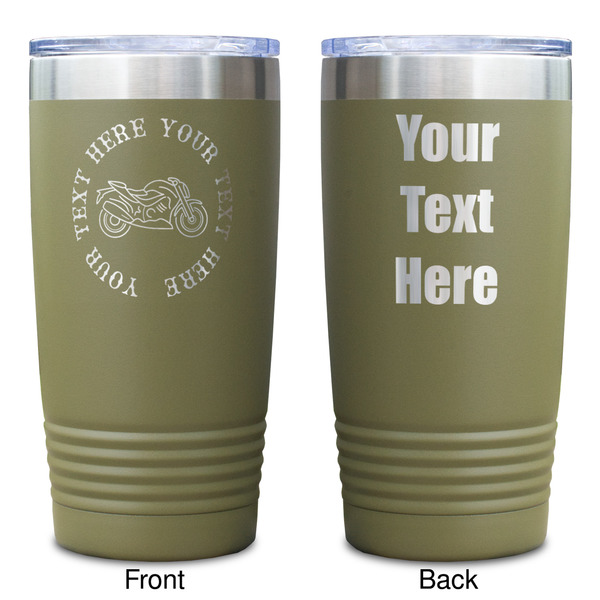 Motorcycle Olive Polar Camel Tumbler - 20oz - Double Sided - Approval