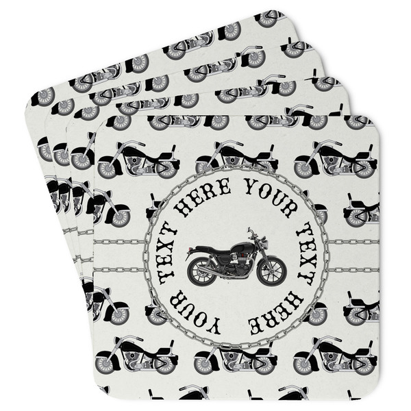 Custom Motorcycle Paper Coasters w/ Name or Text
