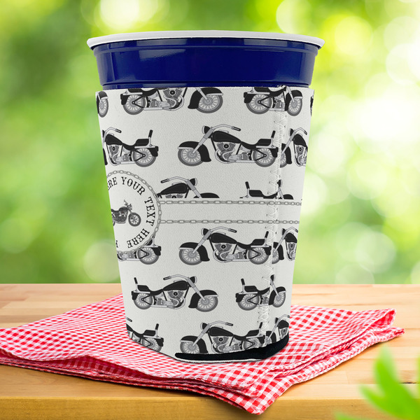Motorcycle Party Cup Sleeves - with bottom - Lifestyle