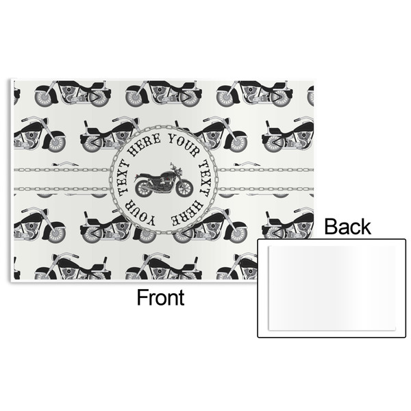 Motorcycle Disposable Paper Placemat - Front & Back