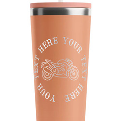 Motorcycle RTIC Everyday Tumbler with Straw - 28oz - Peach - Single-Sided (Personalized)