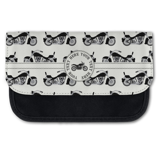 Custom Motorcycle Canvas Pencil Case w/ Name or Text