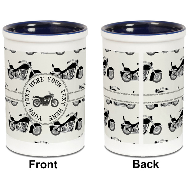 Motorcycle Pencil Holder - Blue - approval