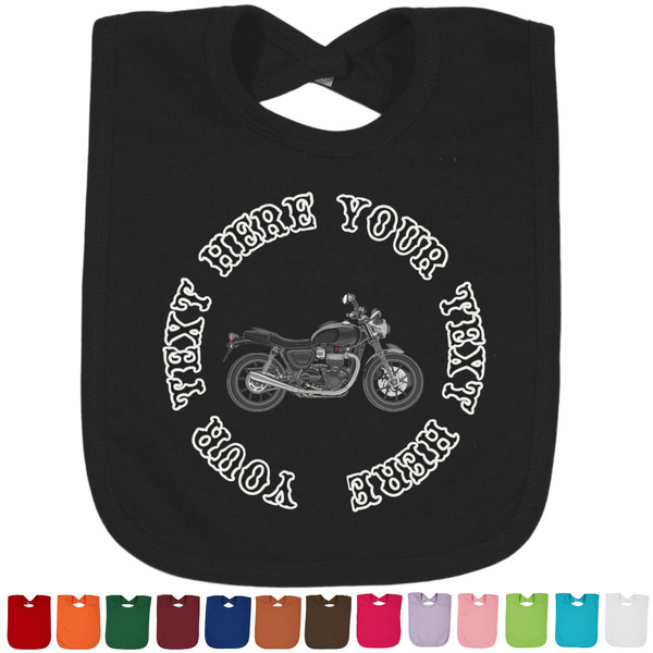 Custom Motorcycle Cotton Baby Bib (Personalized)