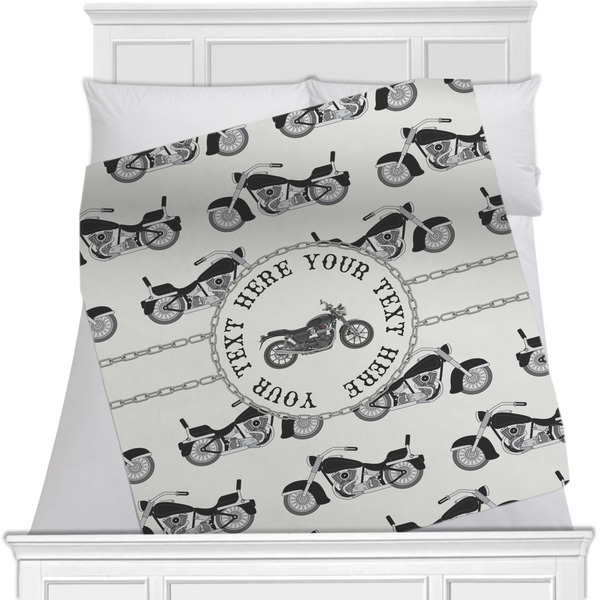 Custom Motorcycle Minky Blanket (Personalized)