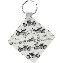 Motorcycle Diamond Plastic Keychain w/ Name or Text