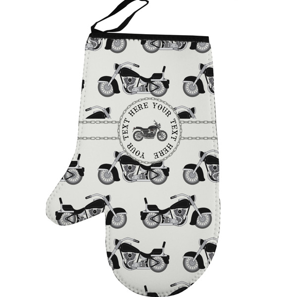 Motorcycle Personalized Oven Mitt - Left