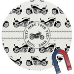 Motorcycle Round Fridge Magnet (Personalized)