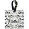 Motorcycle Plastic Luggage Tag - Square w/ Name or Text