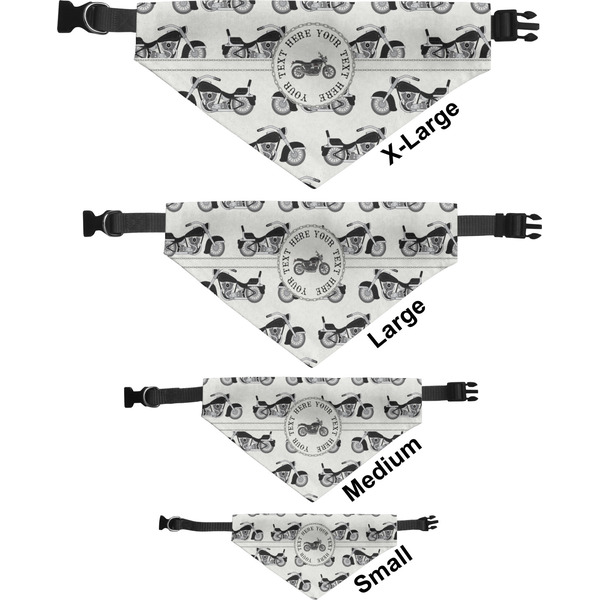 Motorcycle Pet Bandana Sizes