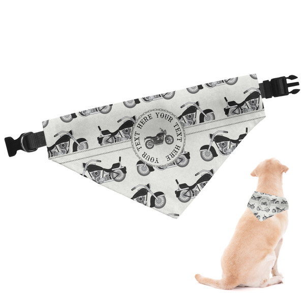 Custom Motorcycle Dog Bandana - Medium (Personalized)
