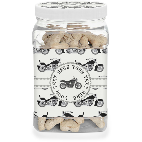 Custom Motorcycle Dog Treat Jar (Personalized)
