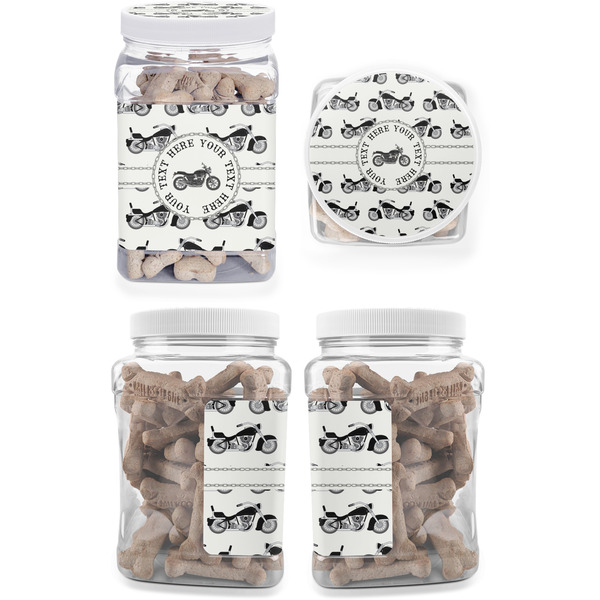 Motorcycle Pet Treat Jar - Multiple Angles