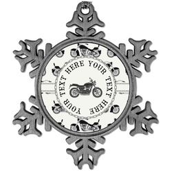 Motorcycle Vintage Snowflake Ornament (Personalized)