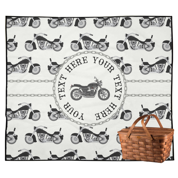 Custom Motorcycle Outdoor Picnic Blanket (Personalized)