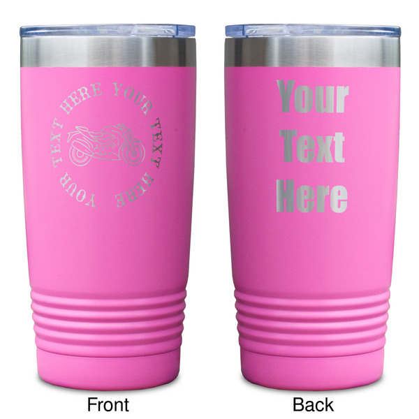 Motorcycle Pink Polar Camel Tumbler - 20oz - Double Sided - Approval