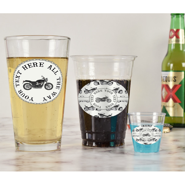 Motorcycle Pint Glass - Two Content - In Context