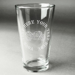 Motorcycle Pint Glass - Engraved (Personalized)
