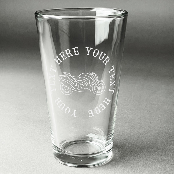 Custom Motorcycle Pint Glass - Engraved (Personalized)