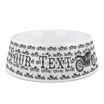 Motorcycle Plastic Dog Bowl - Medium (Personalized)