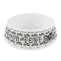 Motorcycle Plastic Dog Bowl - Small (Personalized)
